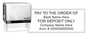 For Deposit Only - 5 Line Stamp w/Account Number Layout