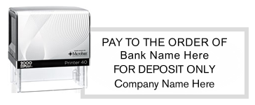 For Deposit Only - 4 Line Stamp Layout